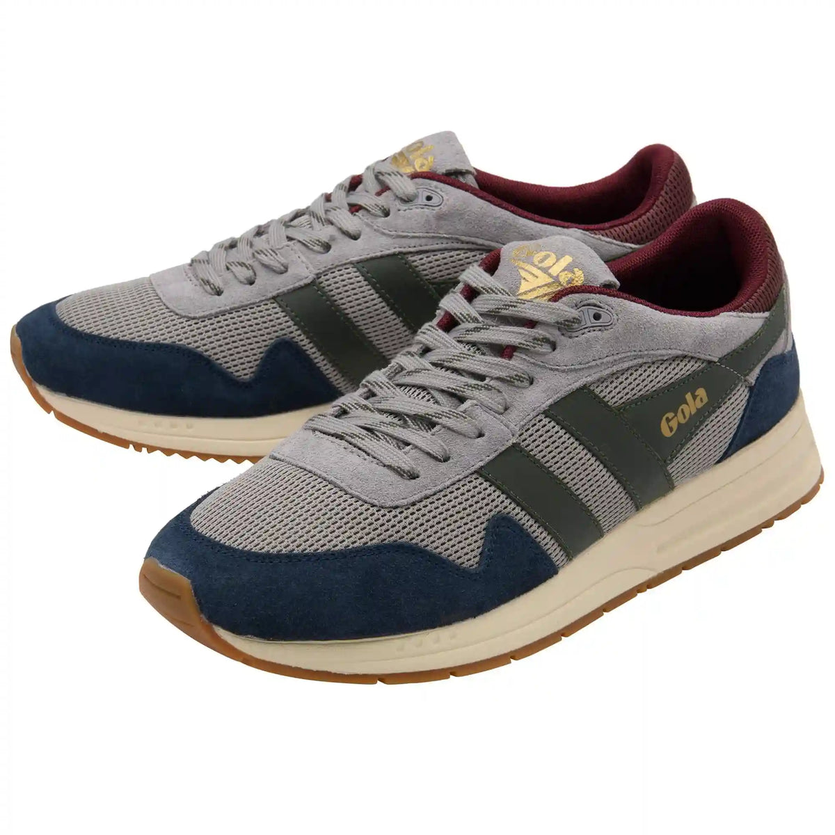 Gola Classics Men's Delta Sneakers - Cement/Navy/Dark Khaki