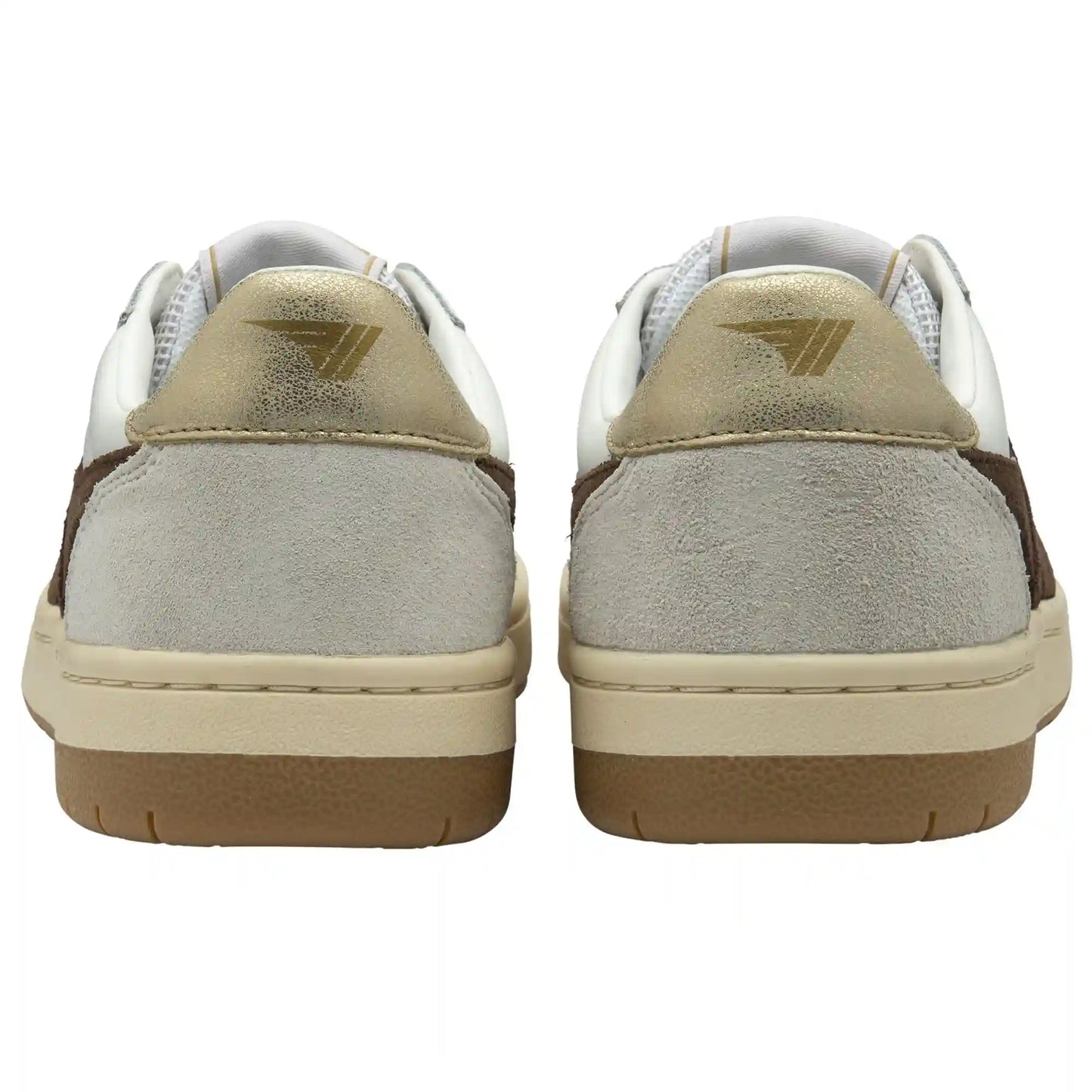 Gola Classics Women's Hawk Sneakers - White/Dark Brown/Gold