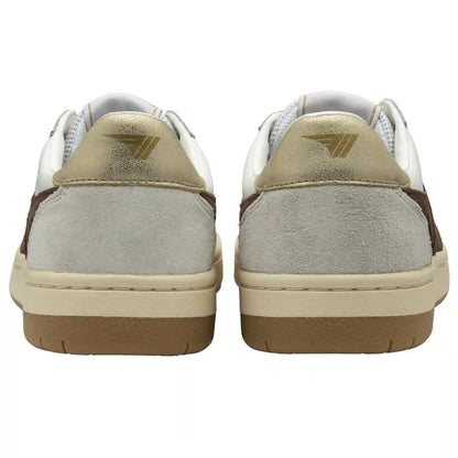 Gola Classics Women's Hawk Sneakers - White/Dark Brown/Gold