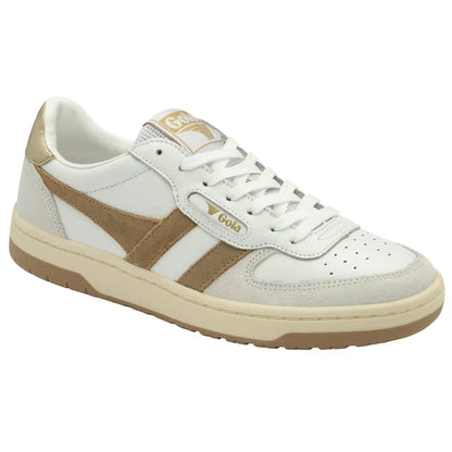 Gola Classics Women's Hawk Sneakers - White/Light Caramel/Gold