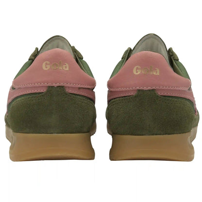 Gola Classics Women's Tornado Sneakers - Military Green/Coral Pink