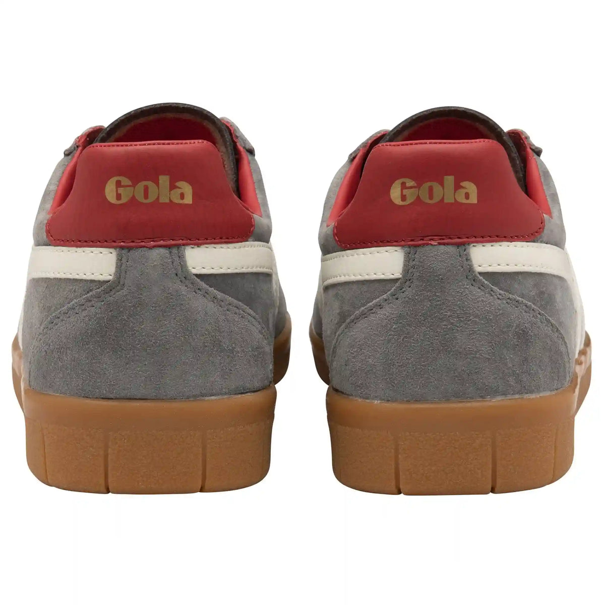 Gola Classics Men's Hurricane Suede Sneakers - Ash/Off White/Deep Red/Gum