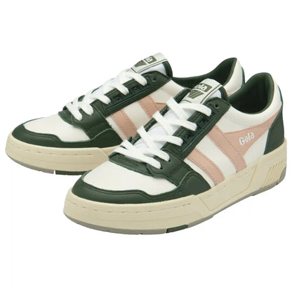 Gola Classics Women's Challenge Sneakers - White/Evergreen/Pearl Pink
