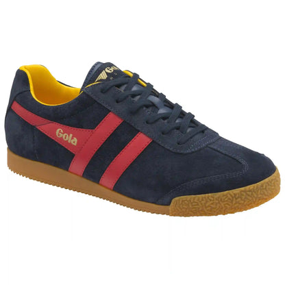 Gola Classics Women's Harrier Suede Sneakers - Navy/Red/Sun