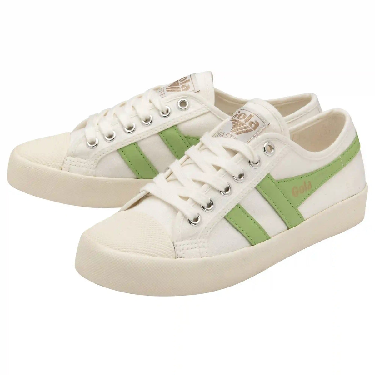 Vegan Gola Classics Women's Coaster - Off White/Patina Green