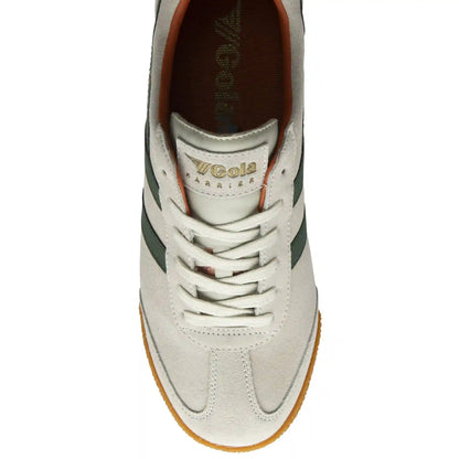 Gola Classics Men's Harrier Suede Sneakers - Off White/Evergreen/Moody Orange