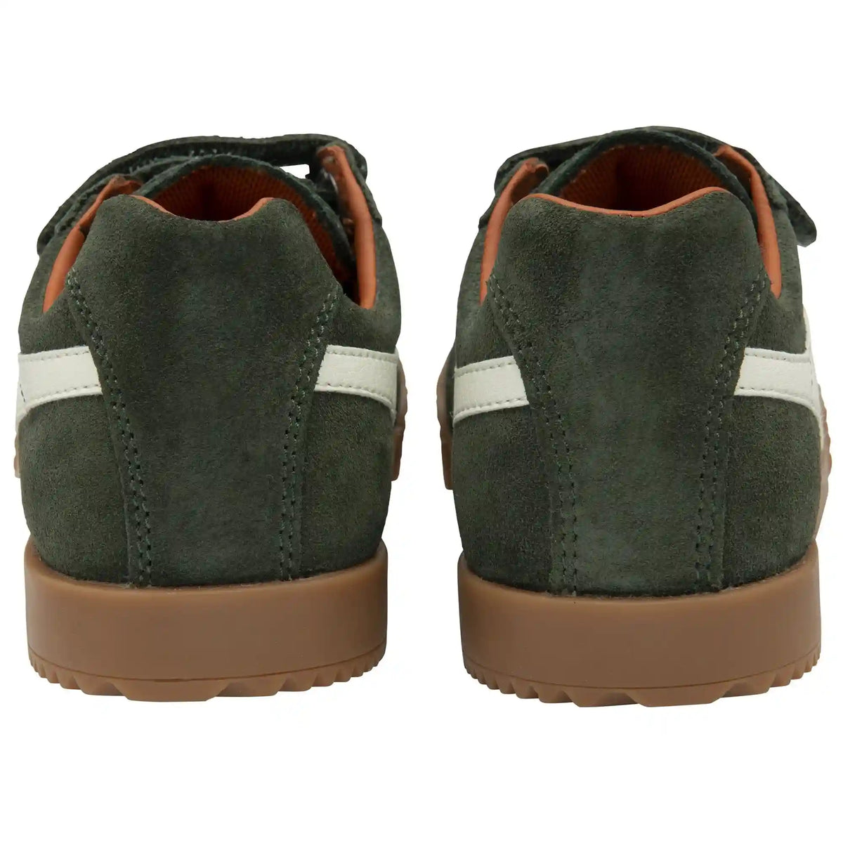 Gola Classics Kids' Harrier Strap Sneakers - Dark Khaki/Off White/Moody Orange