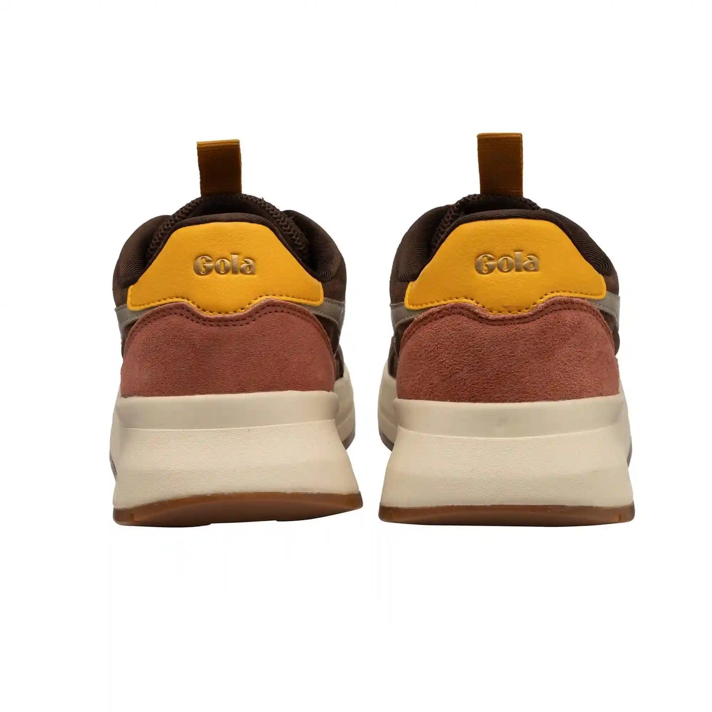 Gola Classics Women's Phoenix Sneakers - Dark Brown/Orange Spice/Sun