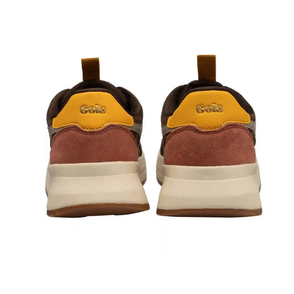 Gola Classics Women's Phoenix Sneakers - Dark Brown/Orange Spice/Sun