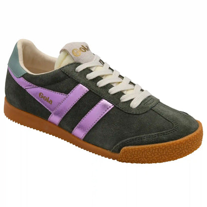 Gola Classics Women's Elan Glitz Sneakers - Dark Khaki/Lilac/Green Mist