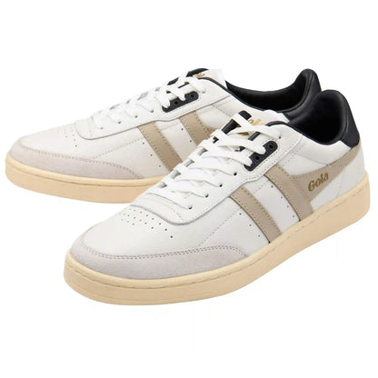 Gola Classics Men's Contact Leather Sneakers - White/Bone/Black