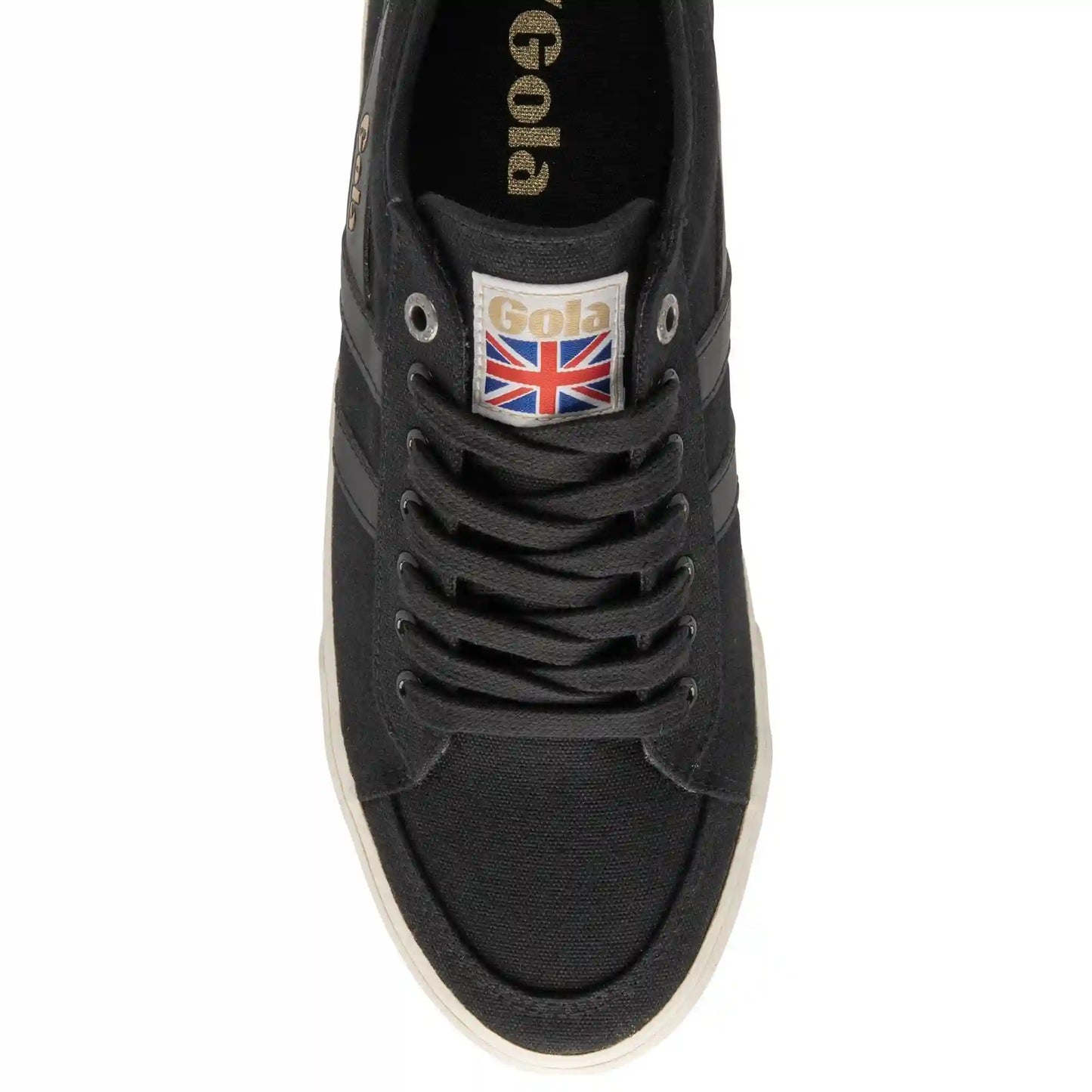 Vegan Gola Classics Men's Comet Plimsoll Sneakers - Black/Black/Off White