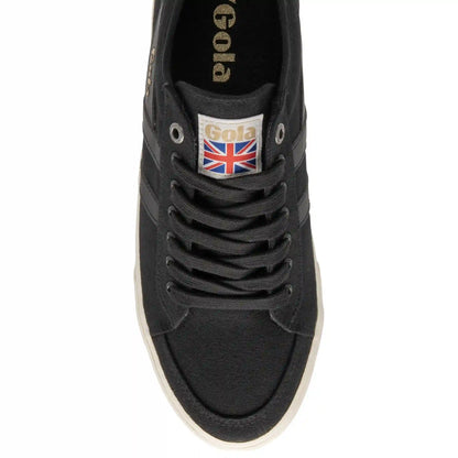 Vegan Gola Classics Men's Comet Plimsoll Sneakers - Black/Black/Off White