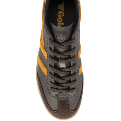 Gola Classics Men's Viper Leather Sneakers - Dark Brown/Sun/Gum