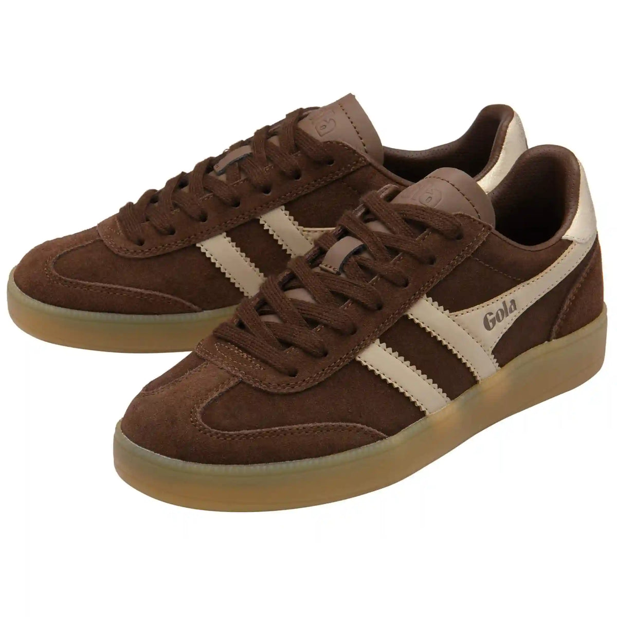 Gola Classics Women's Viper Sneakers - Dark Brown/Bone/Gold/Gum