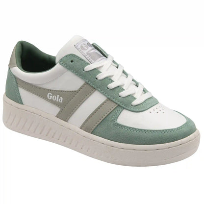 Gola Classics Women's Grandslam Pure Sneakers - White/Green Mist/Light Grey