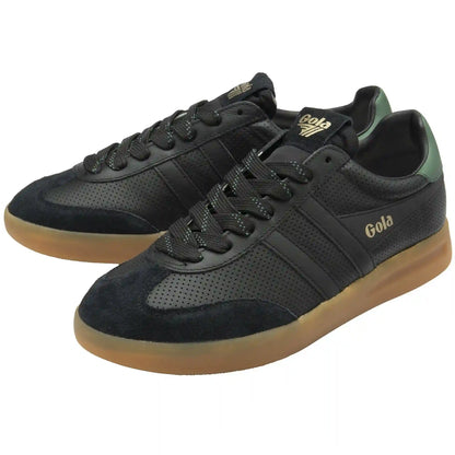 Gola Classics Men's Cyclone Leather '76 Sneakers - Black/Evergreen/Gum