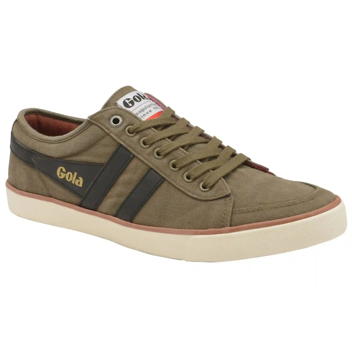 Vegan Gola Classics Men's Comet Plimsoll Trainer - Khaki/Black