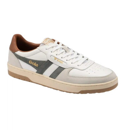 Gola Classics Men's Hawk Sneakers - White/Conifer/Umber