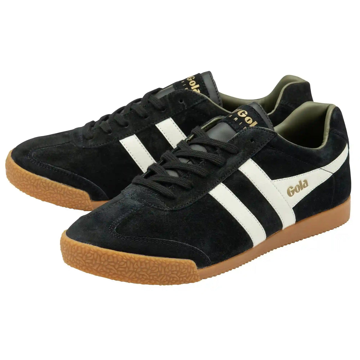 Gola Classics Men's Harrier Suede Sneakers - Black/Off White/Khaki