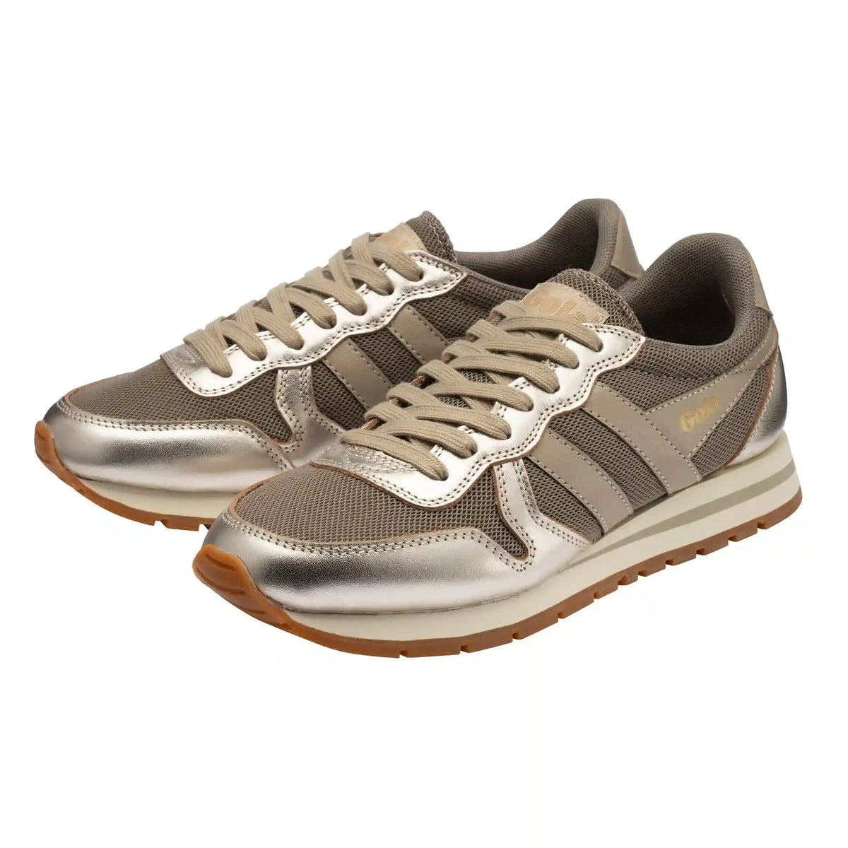 Gola Classics Women's Daytona Glimmer Sneakers - Rhino/Gold/Bone