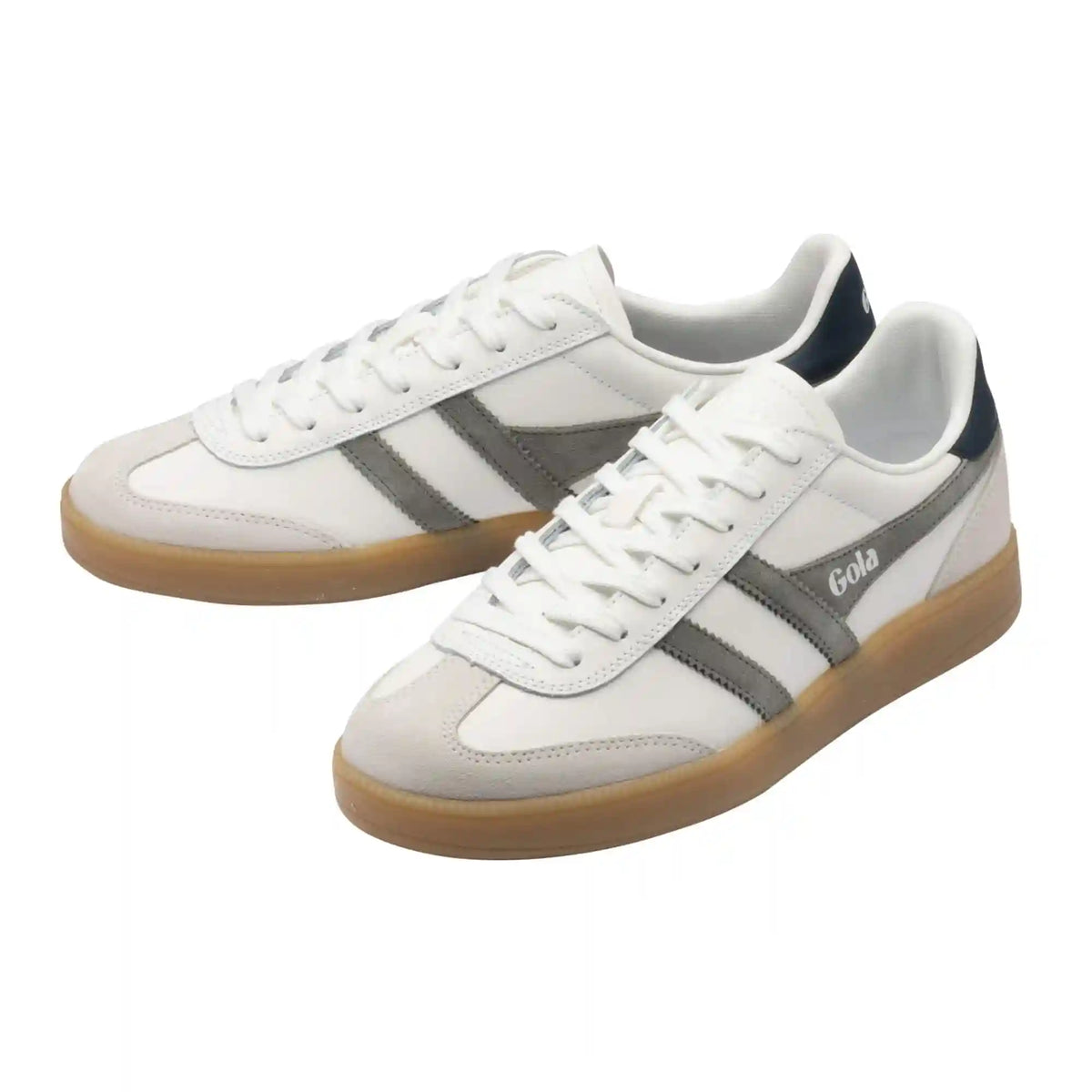 Gola Classics Men's Viper Leather Sneakers - White/Conifer/Navy/Gum