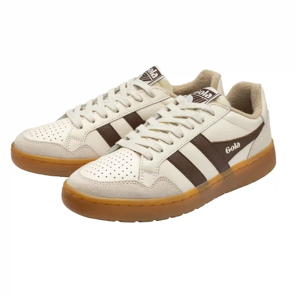 Gola Classics Women's Eagle '86 Sneakers - Off White/Dark Brown/Bone/Gum