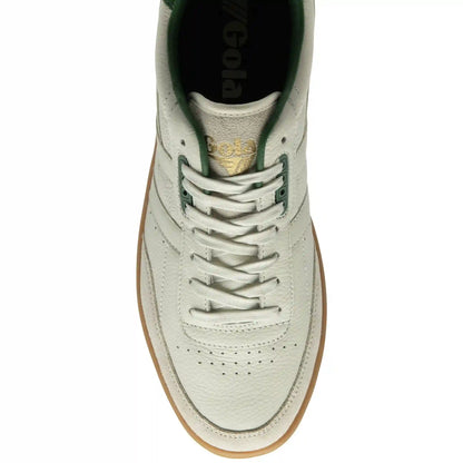 Gola Classics Men's Contact Leather Sneakers - Off White/Green/Gum