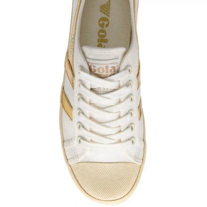 Vegan Gola Classics Women's Coaster - Off White/Gold