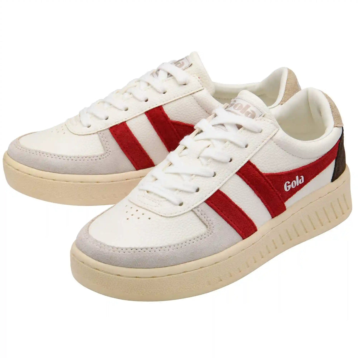 Gola Classics Women's Grandslam Trident Sneakers - White/Lollipop/Bone