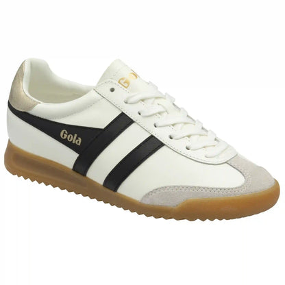 Gola Classics Women's Torpedo Leather Sneakers - Off White/Black/Gold