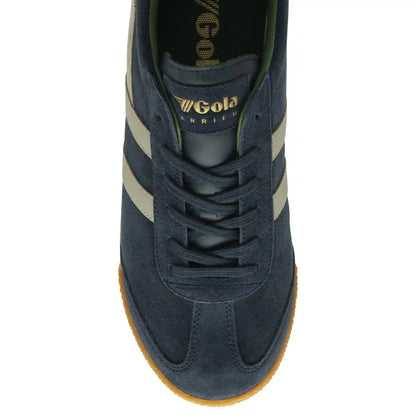 Gola Classics Men's Harrier Suede Sneakers - Navy/Feather Grey/Evergreen