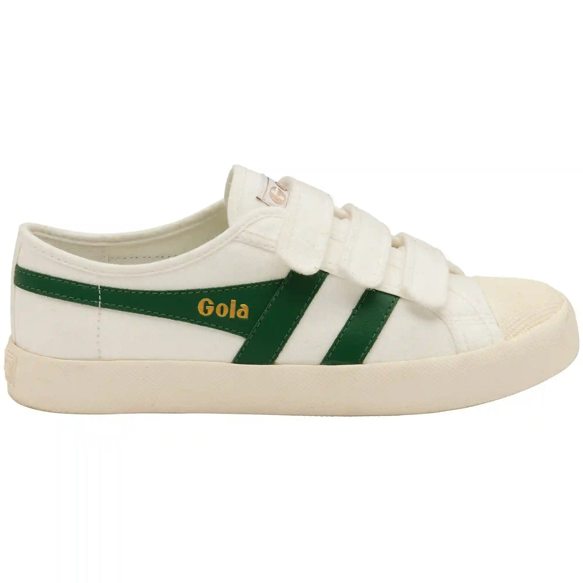 Vegan Gola Classics Women's Coaster Strap Sneakers - Off White/Dark Green