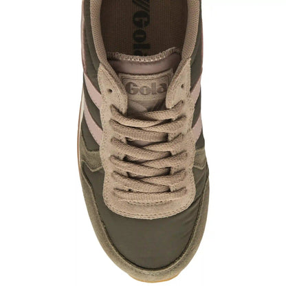 Gola Classics Women's Daytona Chute Sneakers - Khaki/Cappuccino/Coral Pink