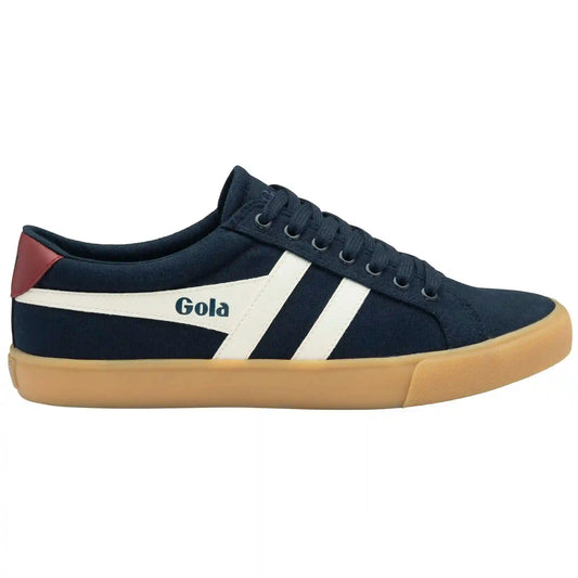 Vegan Gola Classics Men's Varsity Sneakers - Navy/Off White/Deep Red/Gum