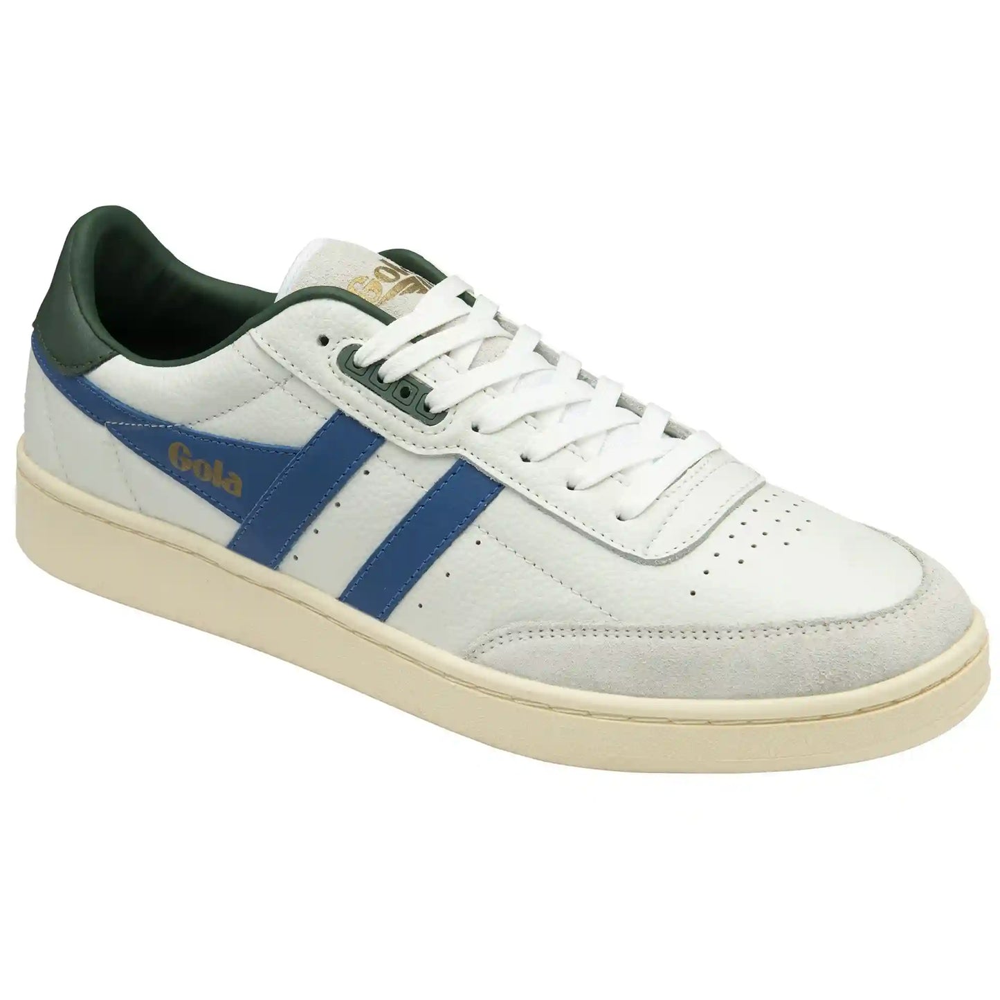 Gola Classics Men's Contact Leather Sneakers - White/Sapphire/Evergreen