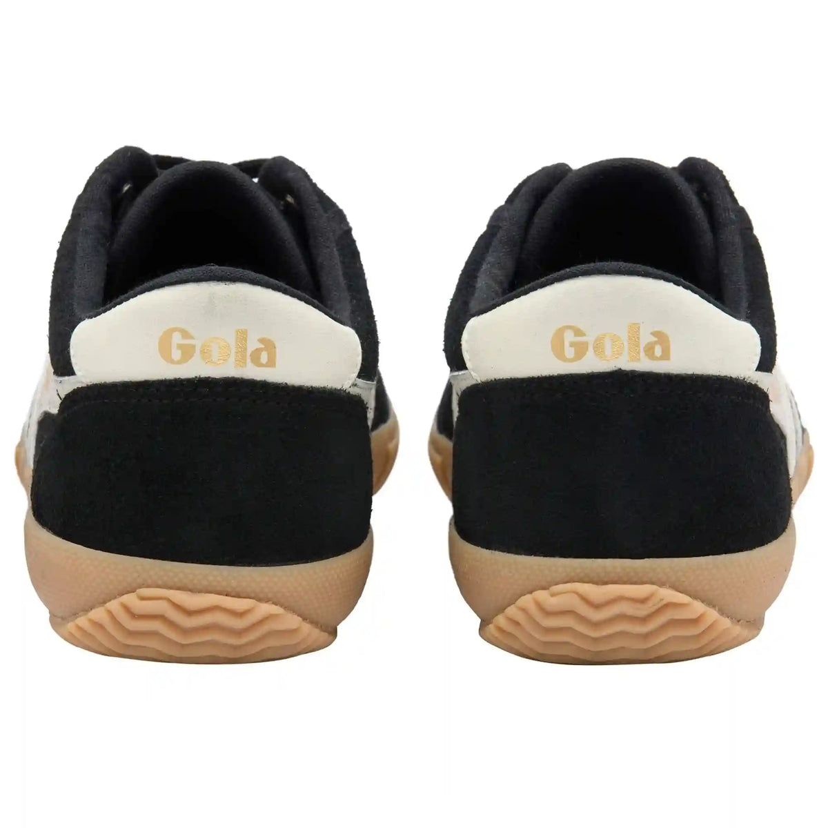 Gola Classics Men's Badminton Suede Plimsoll Sneakers - Black/Off White/Gum