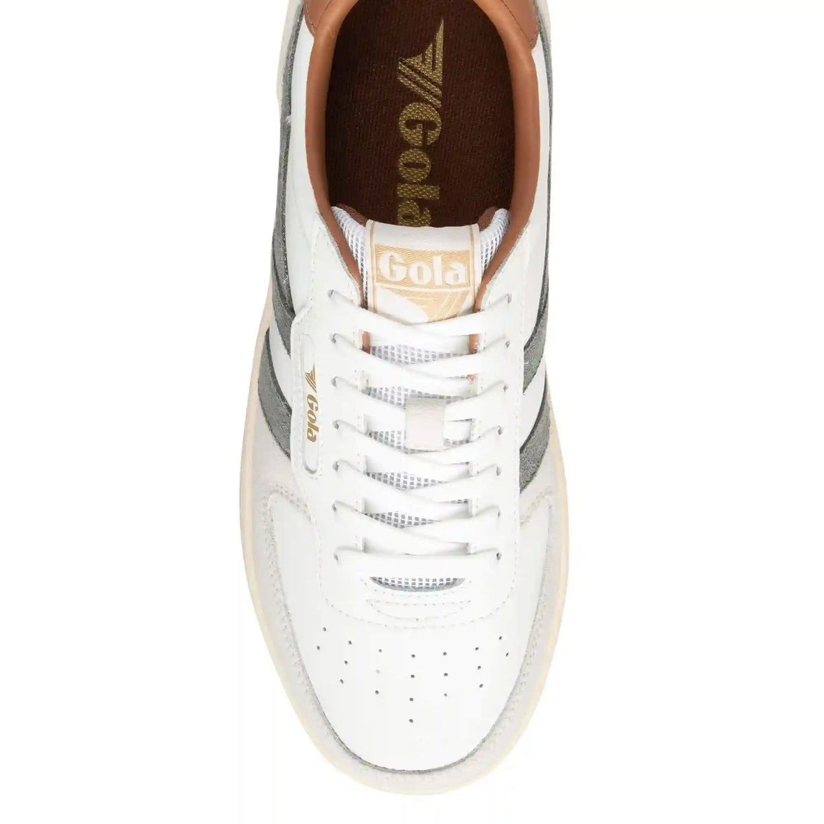 Gola Classics Men's Hawk Sneakers - White/Conifer/Umber