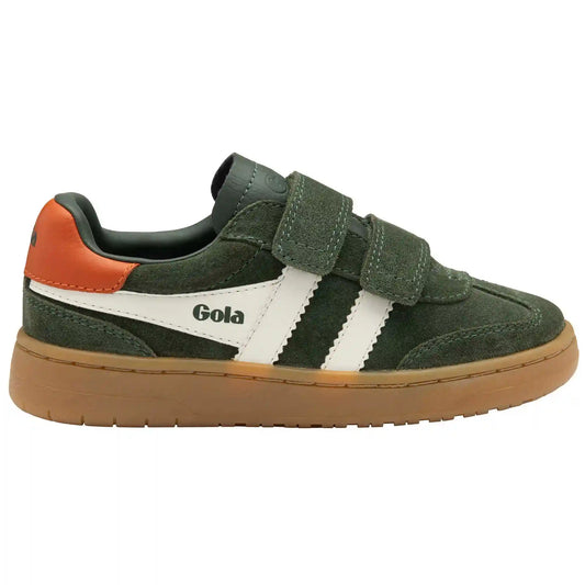 Gola Classics Kids' Viper Strap Sneakers - Dark Khaki/Off White/Moody Orange/Gum