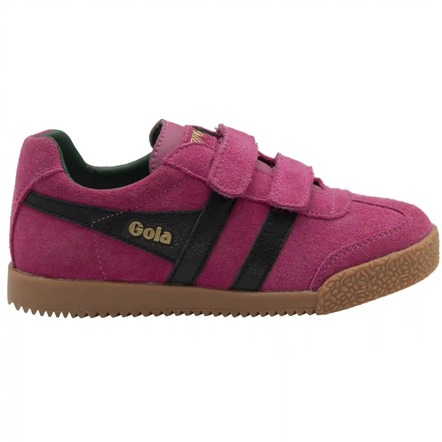 Gola Classics Kids' Harrier Strap Sneakers - Fuchsia/Black/Evergreen