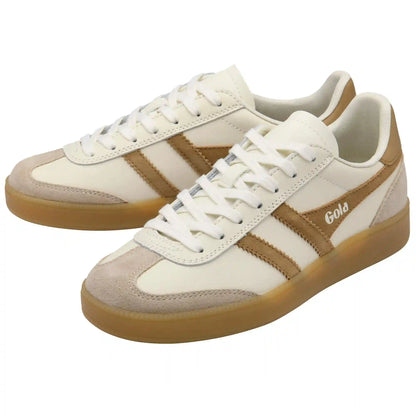 Gola Classics Women's Viper Leather Sneakers - Off White/Bone/Light Caramel/Gum