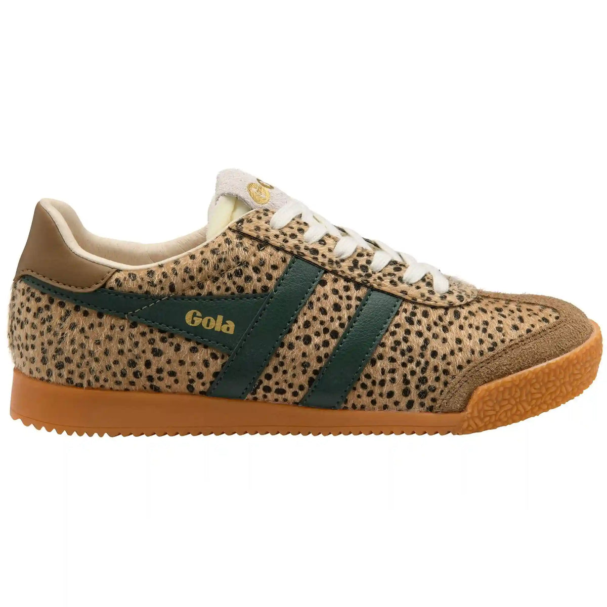 Gola Classics Women's Elan Savanna Sneakers - Tan Cheetah/Tobacco/Evergreen