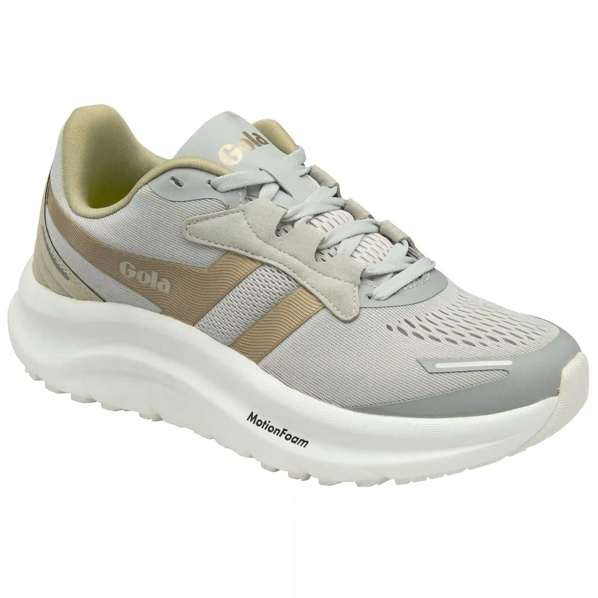 Gola Performance Women's Veris Tempo Sneakers - Arcade White/Metallic Gold