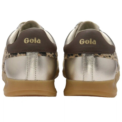 Gola Classics Women's Torpedo Glimmer Safari Sneakers - Gold/Leopard/Dark Brown