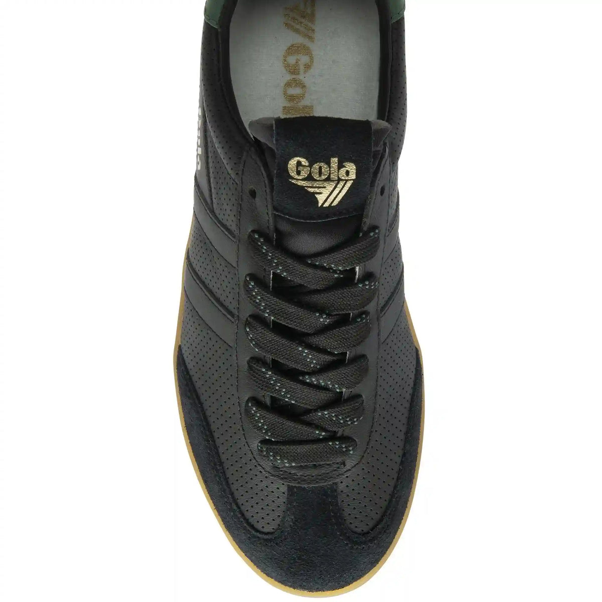 Gola Classics Men's Cyclone Leather '76 Sneakers - Black/Evergreen/Gum