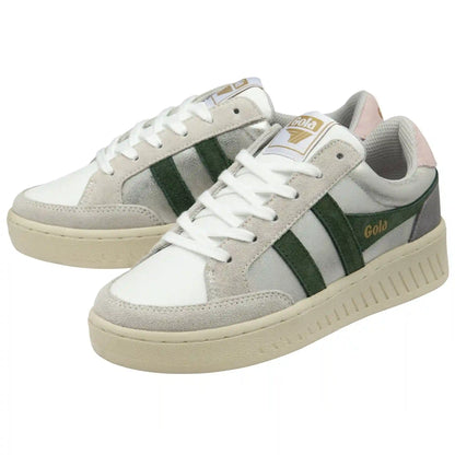 Gola Classics Women's Superslam Blaze Sneakers - Silver/Evergreen/Chalk Pink