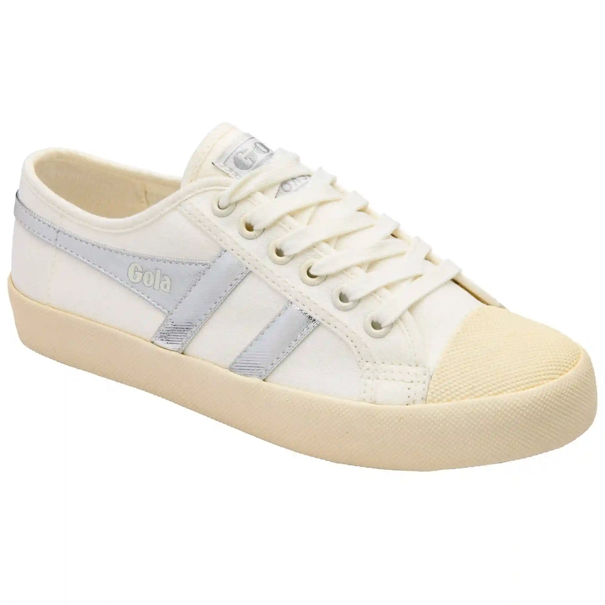 Vegan Gola Classics Women's Coaster - Off White/Silver