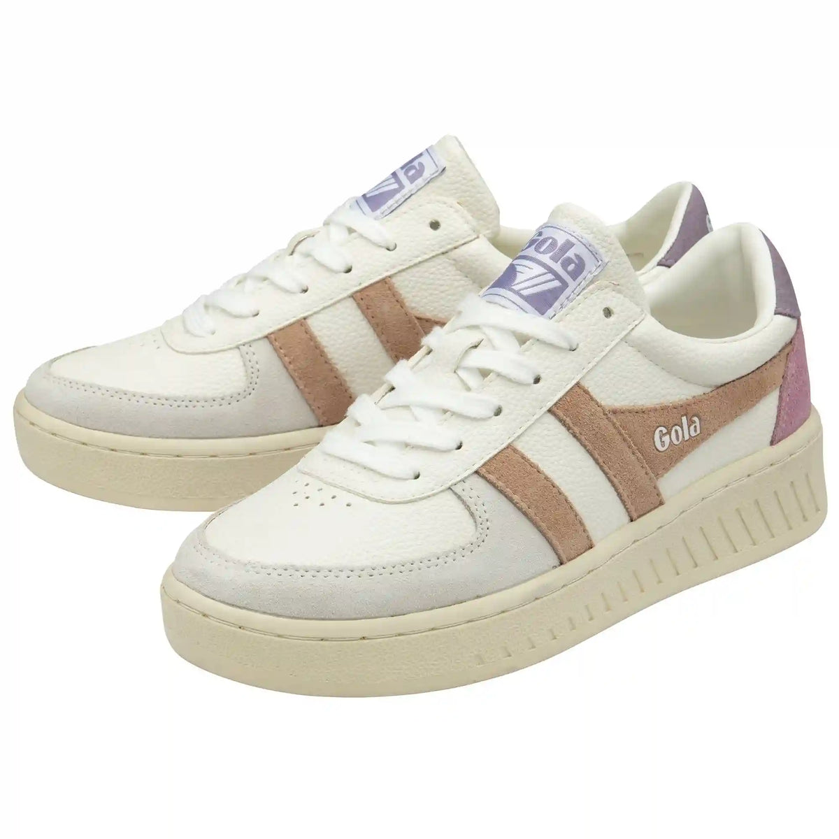 Gola Classics Women's Grandslam Trident Sneakers - White/Cameo/Lily