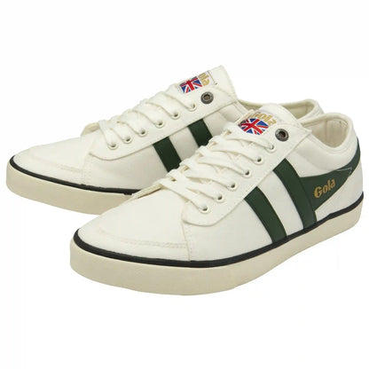 Vegan Gola Classics Men's Comet Plimsoll Sneakers - Off White/Evergreen/Black