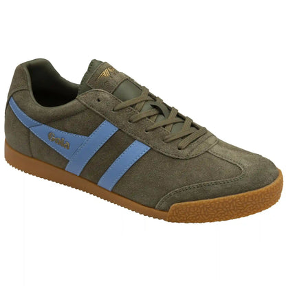 Gola Classics Men's Harrier Suede Sneakers - Khaki/Vista Blue